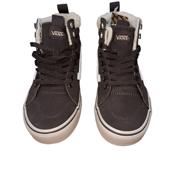 Vans Fillmore Hi Vansguard Suede Sherpa Chocolate Size 8 Women Casual Brown Shoe - Picture 2 of 5